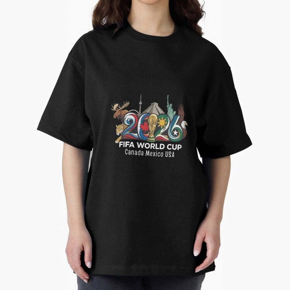 Skyline Landmarks 2026 World Cup Classic T-Shirt Celebrate Supporters United by FIFA World Cup 2026 Group Stage Filled with CR7 and Messi, Spain and Netherlands Energy, Football Festival Excitement, Trophy Ambitions, Country Rivalries and Star