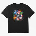 2026 Soccer World Championship Global Flags Paint Splash Sports Fan Graphic Classic T-Shirt Celebrate Unforgettable Nights in FIFA World Cup 2026 for Fans of Haaland and Mbappe and Spain, Bringing Soccer Culture, Superstar Moments, National Team