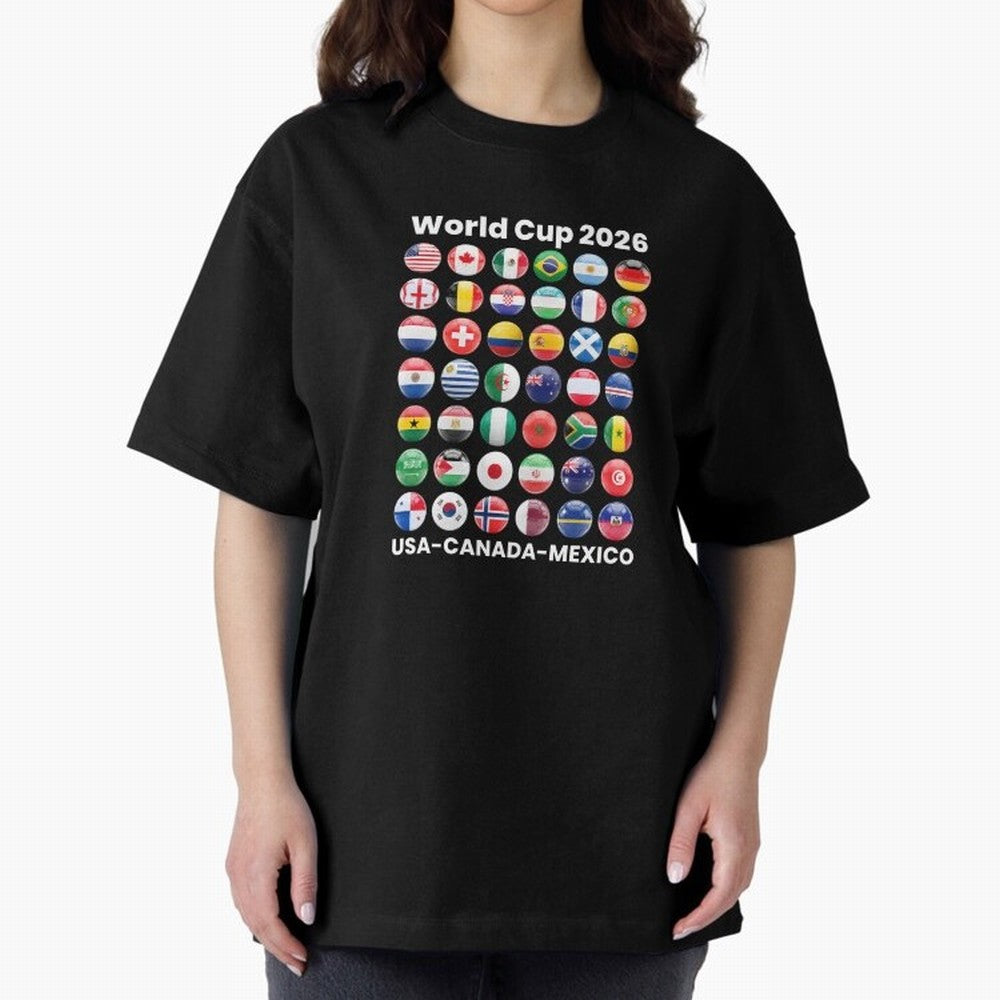 Soccer World Cup 2026 all Country Ball Football Fan Game Day Youth Sports Apparel For Men Women Kids Clothing Classic T-Shirt Bring Retro Soccer Energy to FIFA World Cup 2026 Group Stage for Fans of Haaland and Mbappe and Argentina, Bringing