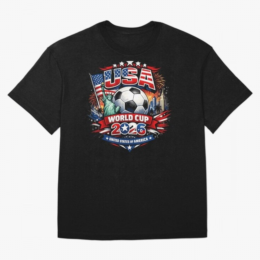 USA World Cup 2026 Soccer Graphic ¨C Patriotic Football Fan Art Classic T-Shirt Share FIFA World Cup 2026 Spirit, Featuring Argentina, France and Brazil, Neymar, Stadium Memories, Football Loyalty, International Chants and Championship Tradition;
