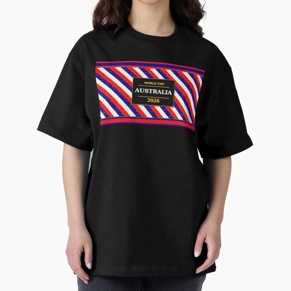 Australia Football Fan 2026 Black Flag Colors Pattern Classic T-Shirt Experience FIFA World Cup 2026 Group Stage Spirit, Centered on Portugal, Spain and Germany, CR7 and Messi, Stadium Chants, National Pride, Trophy Dreams and Unforgettable