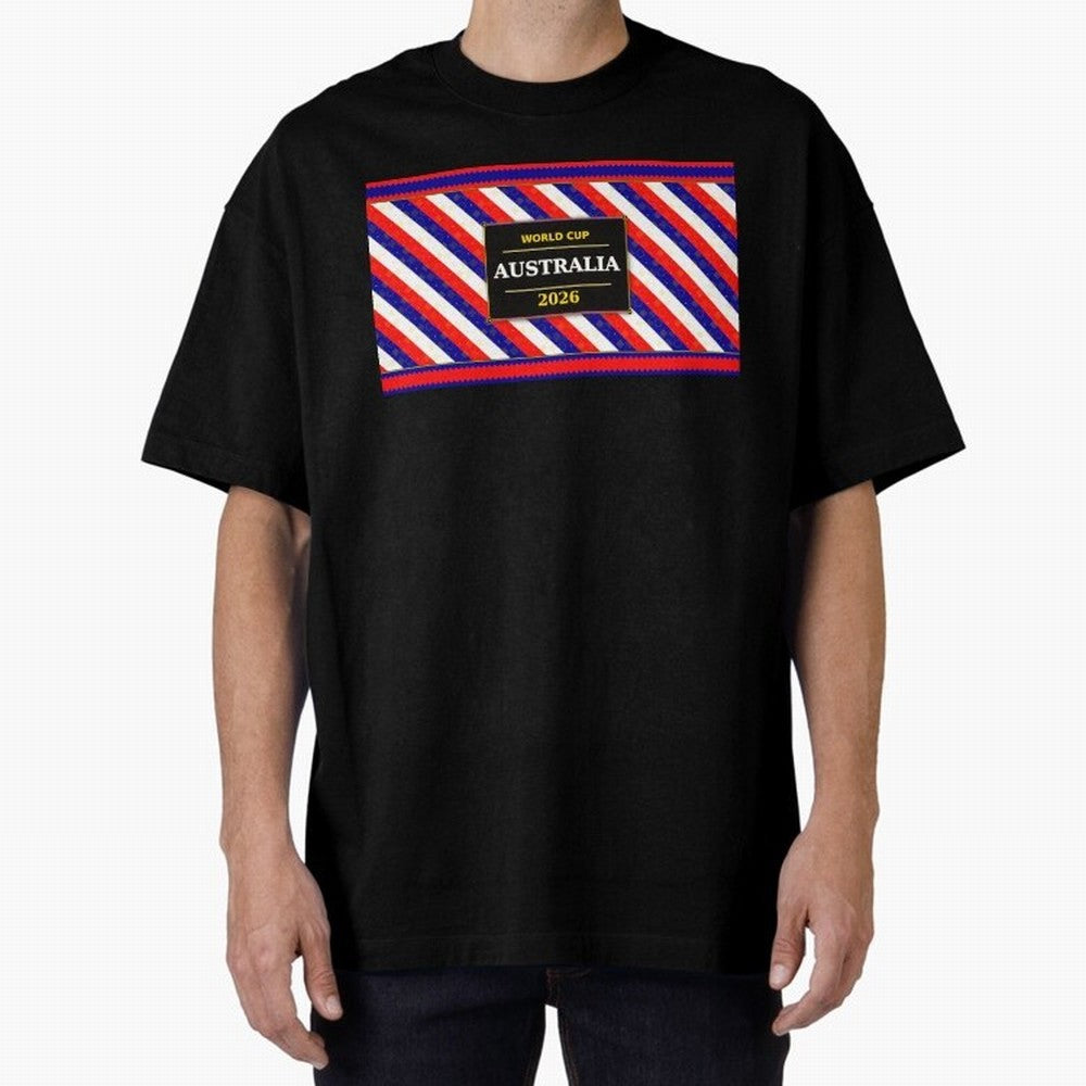 Australia Football Fan 2026 Black Flag Colors Pattern Classic T-Shirt Experience FIFA World Cup 2026 Group Stage Spirit, Centered on Portugal, Spain and Germany, CR7 and Messi, Stadium Chants, National Pride, Trophy Dreams and Unforgettable