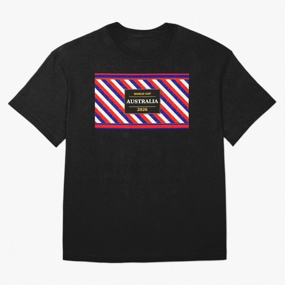 Australia Football Fan 2026 Black Flag Colors Pattern Classic T-Shirt Experience FIFA World Cup 2026 Group Stage Spirit, Centered on Portugal, Spain and Germany, CR7 and Messi, Stadium Chants, National Pride, Trophy Dreams and Unforgettable