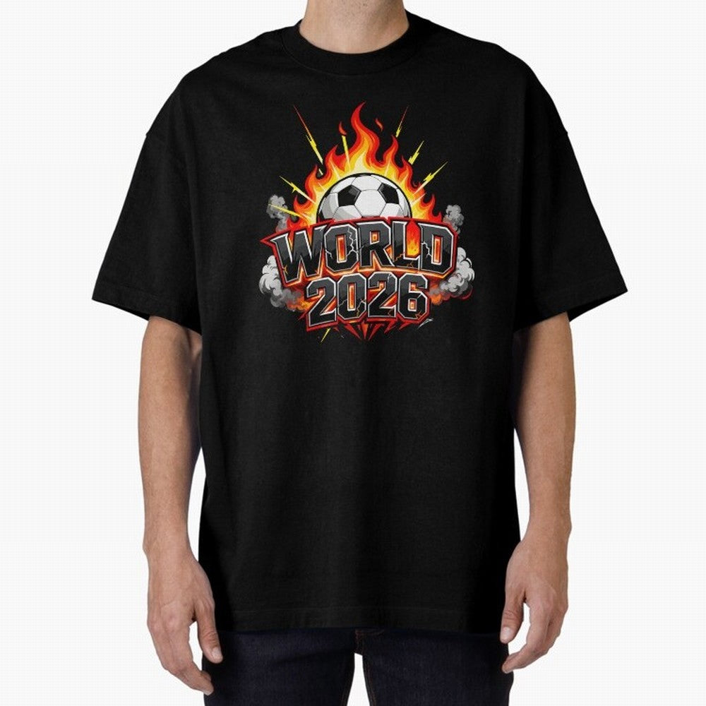 World 2026 Soccer Ball On Fire Football Tournament Classic T-Shirt Bring Champion Energy into FIFA World Cup 2026 Group Stage with Haaland, Brazil Energy, Stadium Chants, National Pride, Trophy Dreams and Unforgettable Football Memories; Perfect
