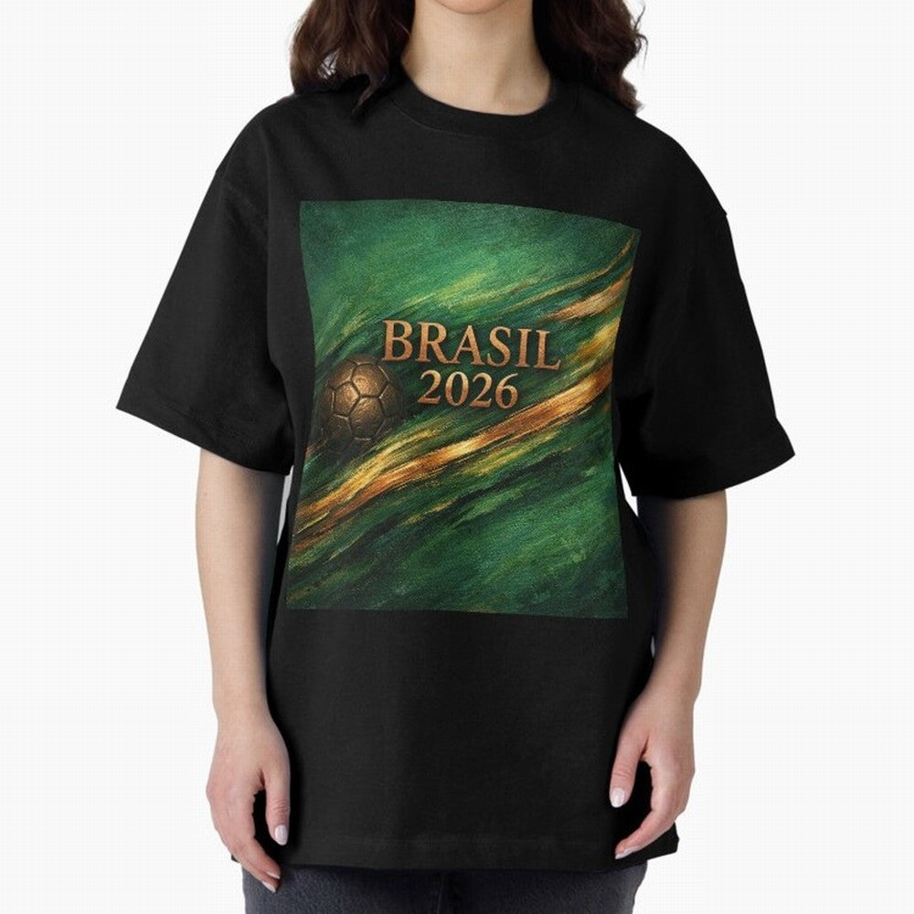 Brasil 2026 Soccer Theme Dark Green Classic T-Shirt Share the Excitement of FIFA World Cup 2026 USA Canada Mexico Spirit, Driven by England and Germany, Neymar, Haaland and Cristiano Ronaldo, Classic Soccer Heritage, Championship Pressure, Fan