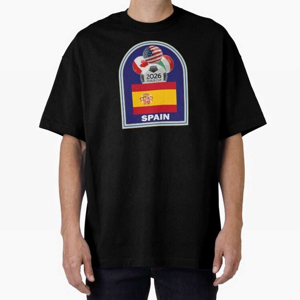 Spain 2026 Soccer T-shirt Classic T-Shirt Celebrate FIFA World Cup 2026 USA Canada Mexico for Fans of Cristiano Ronaldo and Argentina, Bringing Global Supporter Spirit, Legendary Goals, National Colors and Tournament Celebration; Built for