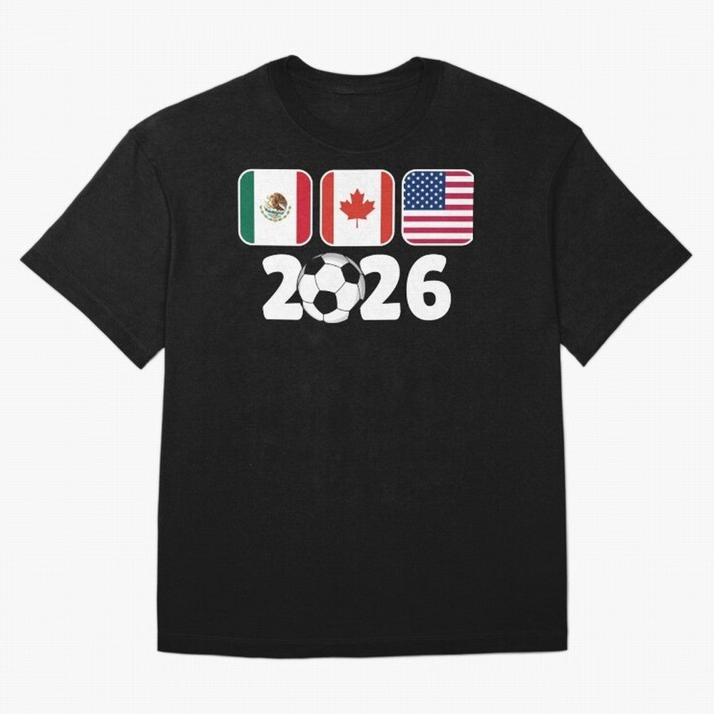 2026 World Cup North America Emblem Retro Classic T-Shirt Share FIFA World Cup 2026 Group Stage for Fans of Mbappe and Neymar and England, Bringing Worldwide Fan Energy, Dramatic Goals, Stadium Lights and Championship Celebrations; Great for Watch