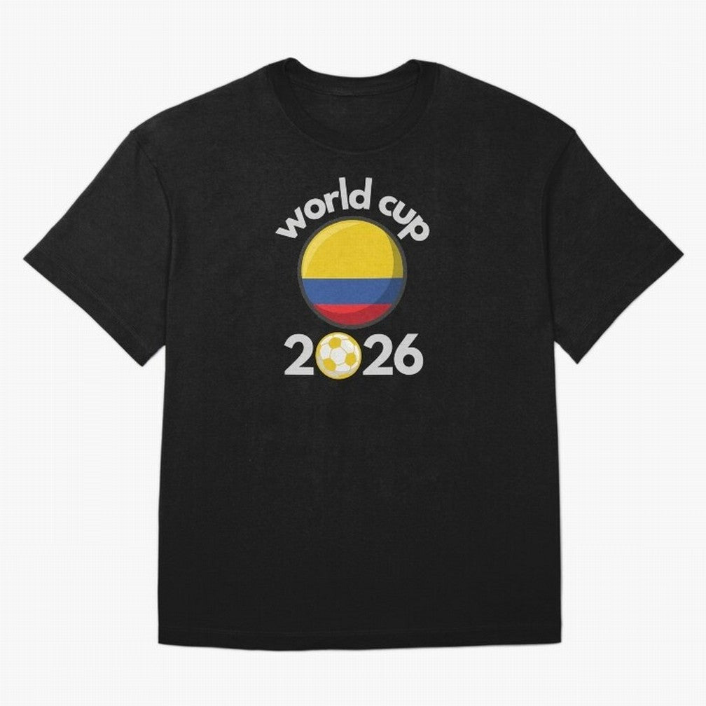 Columbia Flag World Cup 2026 Soccer Design ¨C Columbian Football Futbol Classic T-Shirt Support Your Favorite Stars during the FIFA World Cup 2026 USA Canada Mexico Journey through Haaland Highlights, Brazil Pride, Sports Nostalgia, International