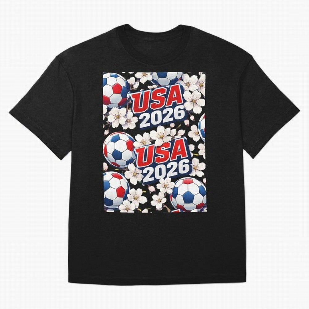 USA 2026 Soccer World Cup Pattern - Artistic Picasso Style Football Classic T-Shirt Bring World Football Passion into Global Football Passion for FIFA World Cup 2026 USA Canada Mexico, Centered on Mbappe and Neymar, Argentina, France and Brazil,
