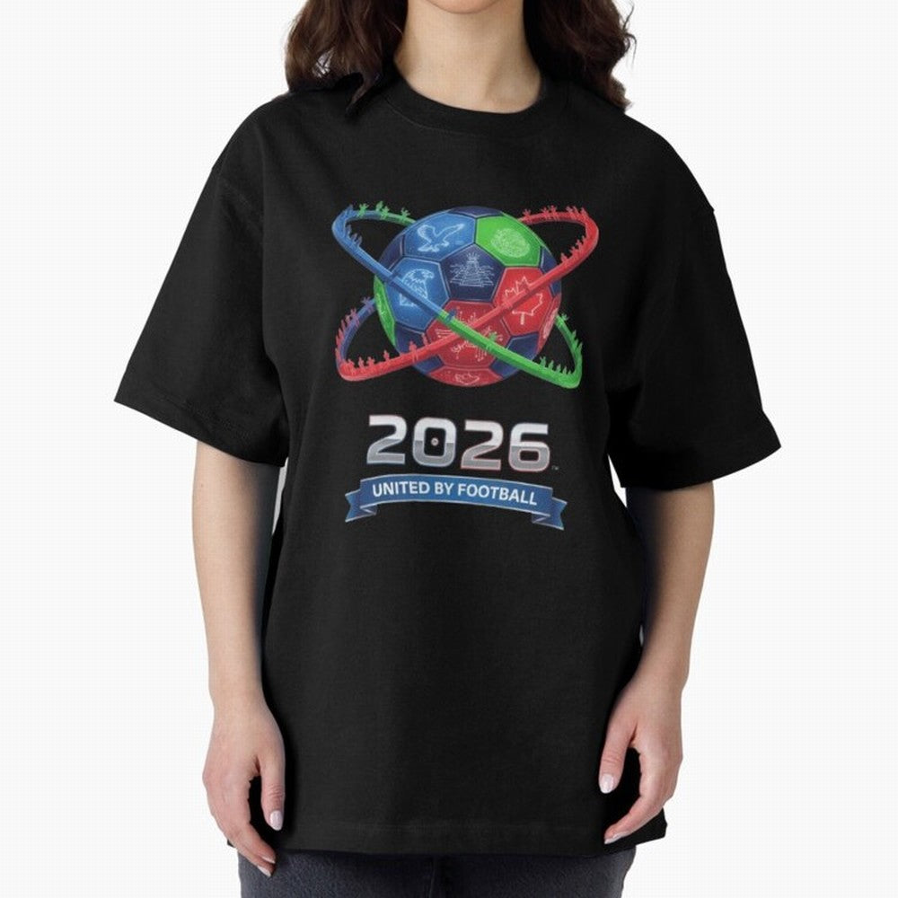 United by Football 2026 Global Connectivity Logo Classic T-Shirt Celebrate the Magic of FIFA World Cup 2026 Driven by CR7 and Messi, Portugal, Spain and Germany Energy, Soccer Culture, Superstar Moments, National Team Dreams and Competitive Fire;