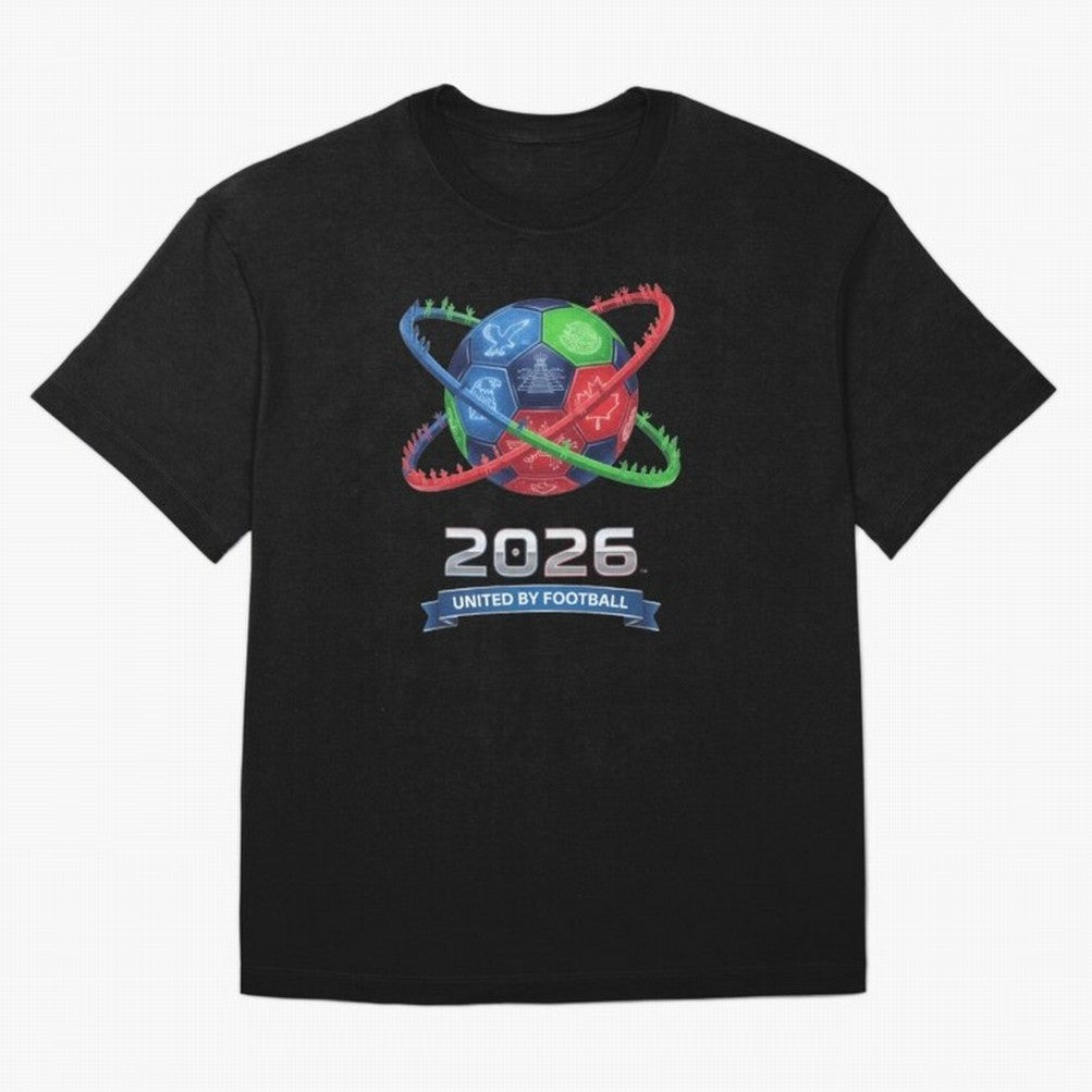 United by Football 2026 Global Connectivity Logo Classic T-Shirt Celebrate the Magic of FIFA World Cup 2026 Driven by CR7 and Messi, Portugal, Spain and Germany Energy, Soccer Culture, Superstar Moments, National Team Dreams and Competitive Fire;