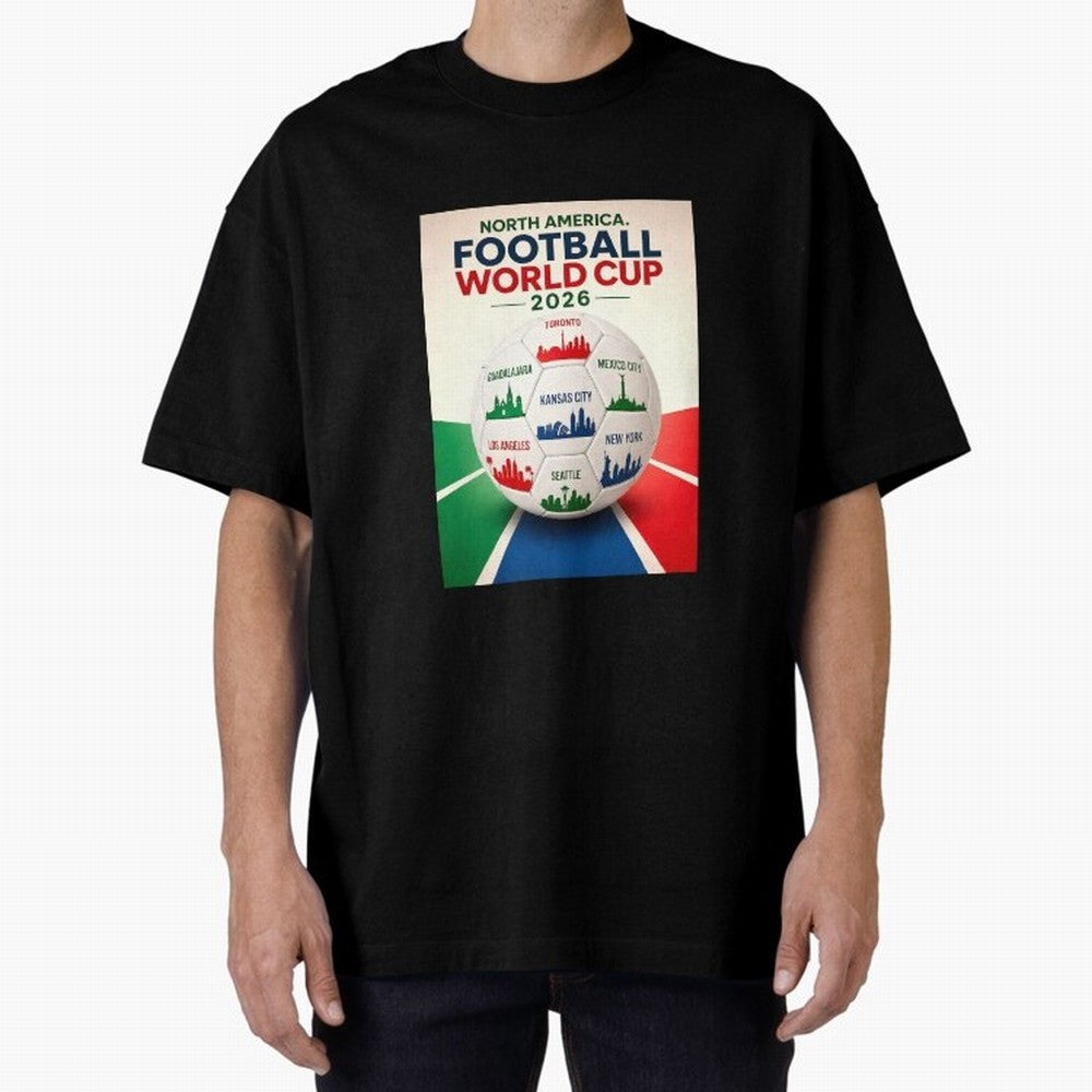 North America Football 2026 Classic T-Shirt Carry the Dream of FIFA World Cup 2026 Group Stage for Fans of CR7 and Messi and England and Germany, Bringing Championship Spirit, Famous Goals, Roaring Crowds and International Football Unity; Made for