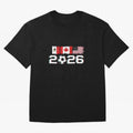Glitched United 2026 Cup - North America Emblem Part 2 T-Shirt_82924673 Classic T-Shirt Join the Countdown to the FIFA World Cup 2026 Group Stage Journey through CR7 and Messi Highlights, Argentina, France and Brazil Pride, Sports Nostalgia,