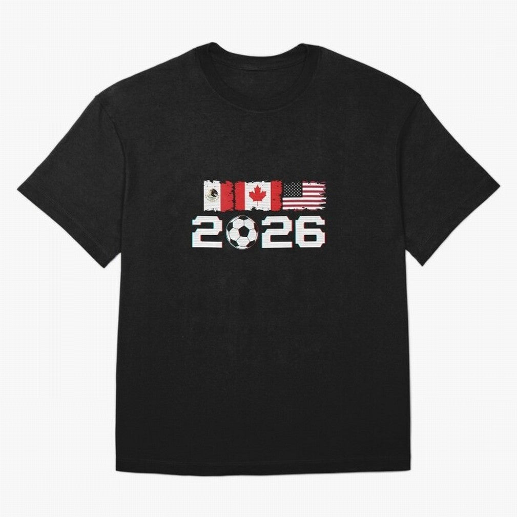 Glitched United 2026 Cup - North America Emblem Part 2 T-Shirt_82924673 Classic T-Shirt Honor Champions and Dreams in Match Day Hype around FIFA World Cup 2026 Group Stage, CR7 and Messi, Portugal, Spain and Germany, Stadium Chants, National Pride,