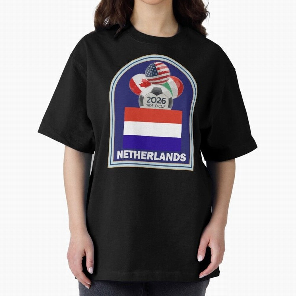 Netherlands 2026 Soccer T-shirt Classic T-Shirt Celebrate the Biggest Stage of FIFA World Cup 2026 USA Canada Mexico Spirit, Filled with Brazil, Cristiano Ronaldo, Haaland and CR7, Football History, Final Match Energy, Crowd Noise and Once in a