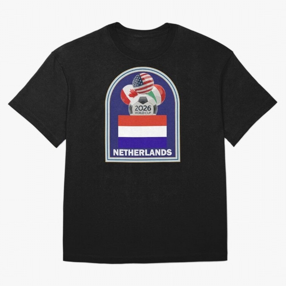 Netherlands 2026 Soccer T-shirt Classic T-Shirt Celebrate the Biggest Stage of FIFA World Cup 2026 USA Canada Mexico Spirit, Filled with Brazil, Cristiano Ronaldo, Haaland and CR7, Football History, Final Match Energy, Crowd Noise and Once in a