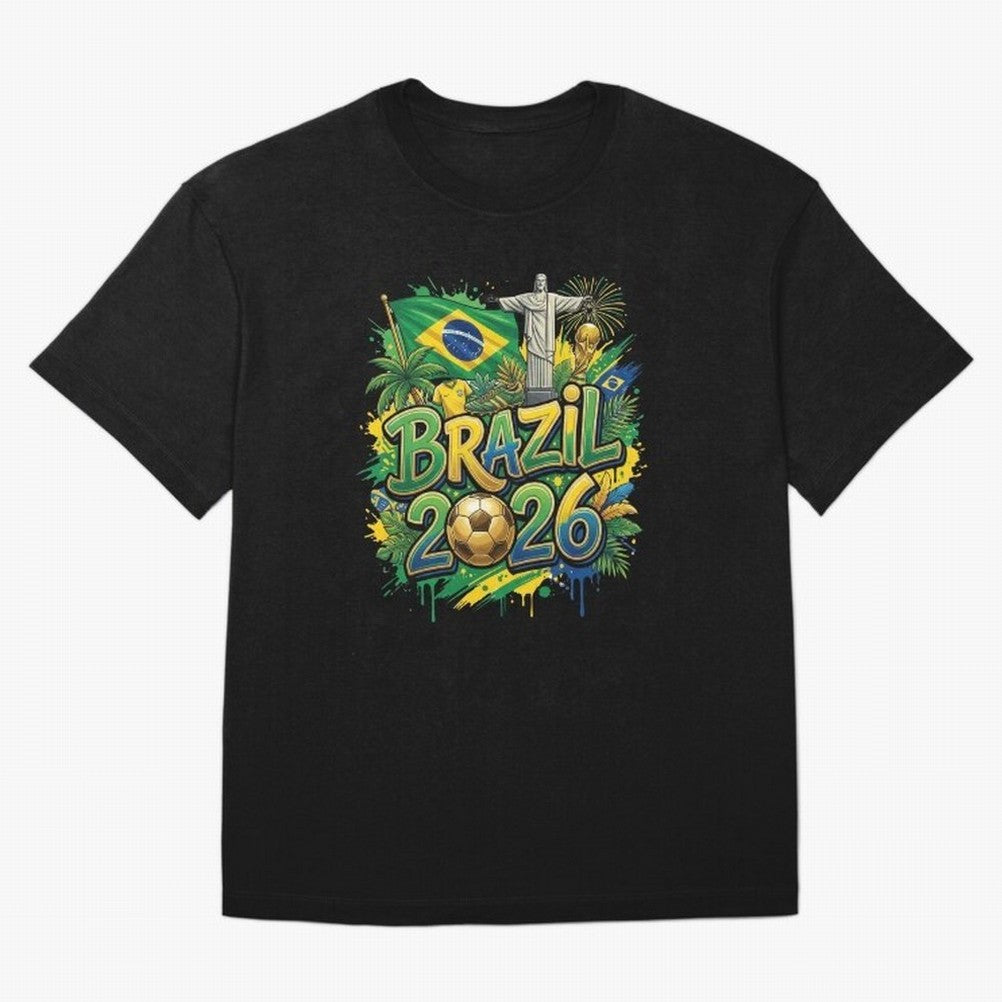 Brazil World Cup 2026 Football Legacy Classic T-Shirt Show Your Tournament Heart for the FIFA World Cup 2026 Journey through Mbappe Highlights, Spain Pride, Worldwide Fan Energy, Dramatic Goals, Stadium Lights and Championship Celebrations; Ideal