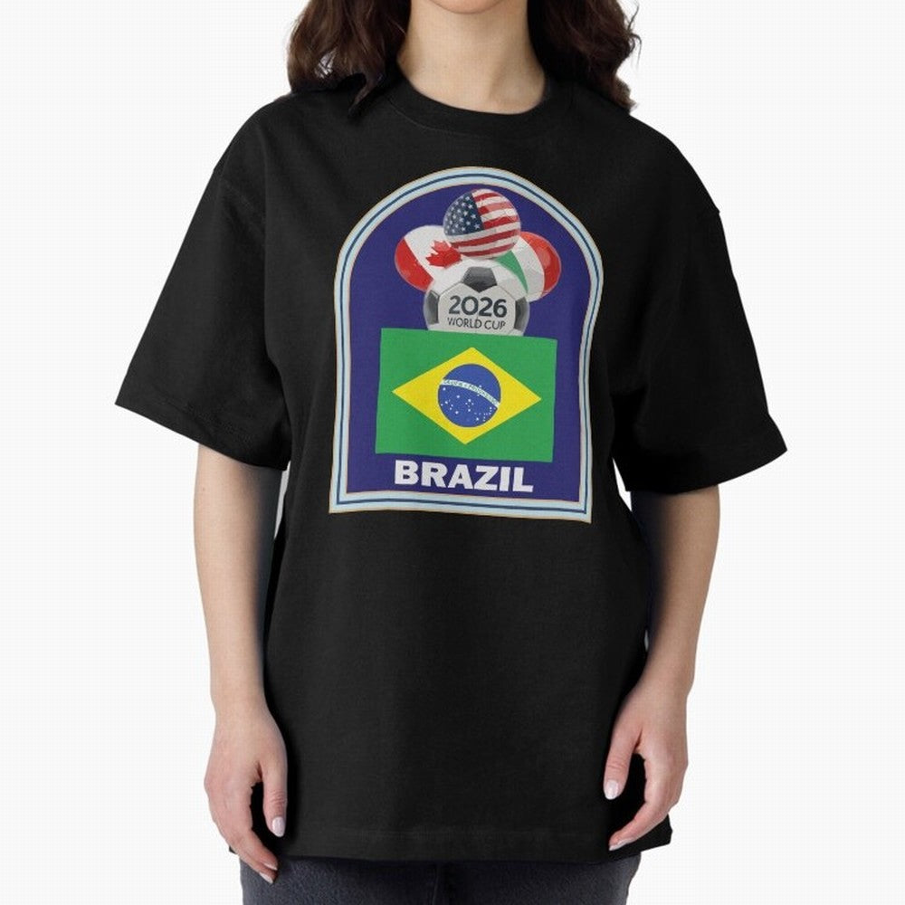 Brazil 2026 Soccer T-shirt Classic T-Shirt Refresh Global Football Passion for FIFA World Cup 2026 USA Canada Mexico, with Messi, Neymar and Mbappe, England, France and Netherlands, Match Day Excitement, Supporter Culture, Golden Goals and Global