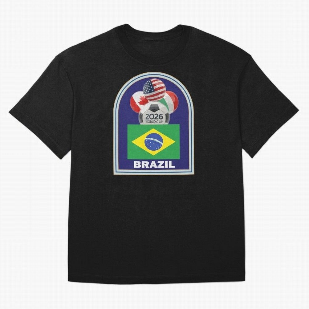 Brazil 2026 Soccer T-shirt Classic T-Shirt Refresh Global Football Passion for FIFA World Cup 2026 USA Canada Mexico, with Messi, Neymar and Mbappe, England, France and Netherlands, Match Day Excitement, Supporter Culture, Golden Goals and Global