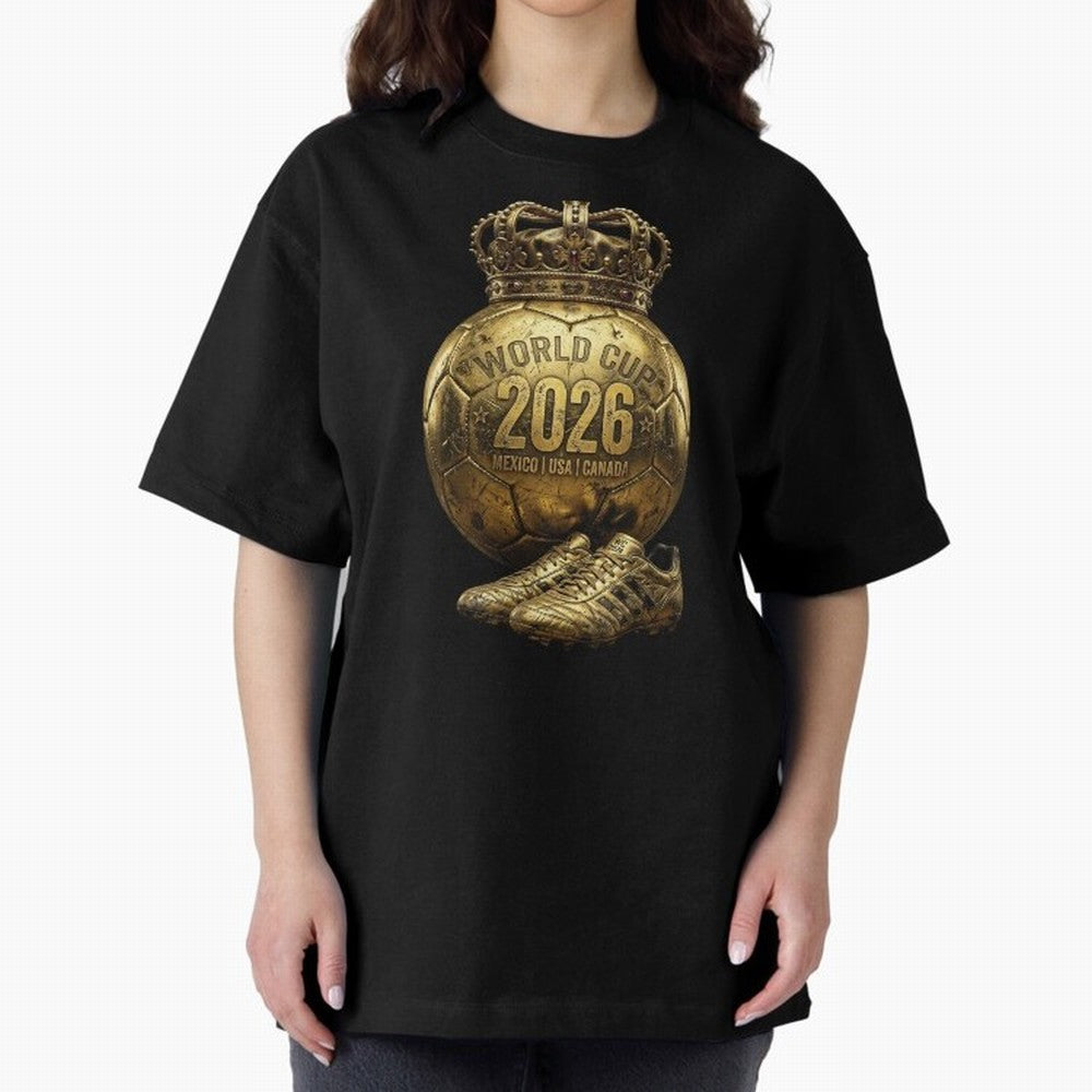 World Cup 2026 Golden Soccer Ball Crown- Mexico USA Canada Classic T-Shirt Relive FIFA World Cup 2026 Group Stage Spirit, Inspired by England and Germany, Mbappe, Stadium Chants, National Pride, Trophy Dreams and Unforgettable Football Memories;
