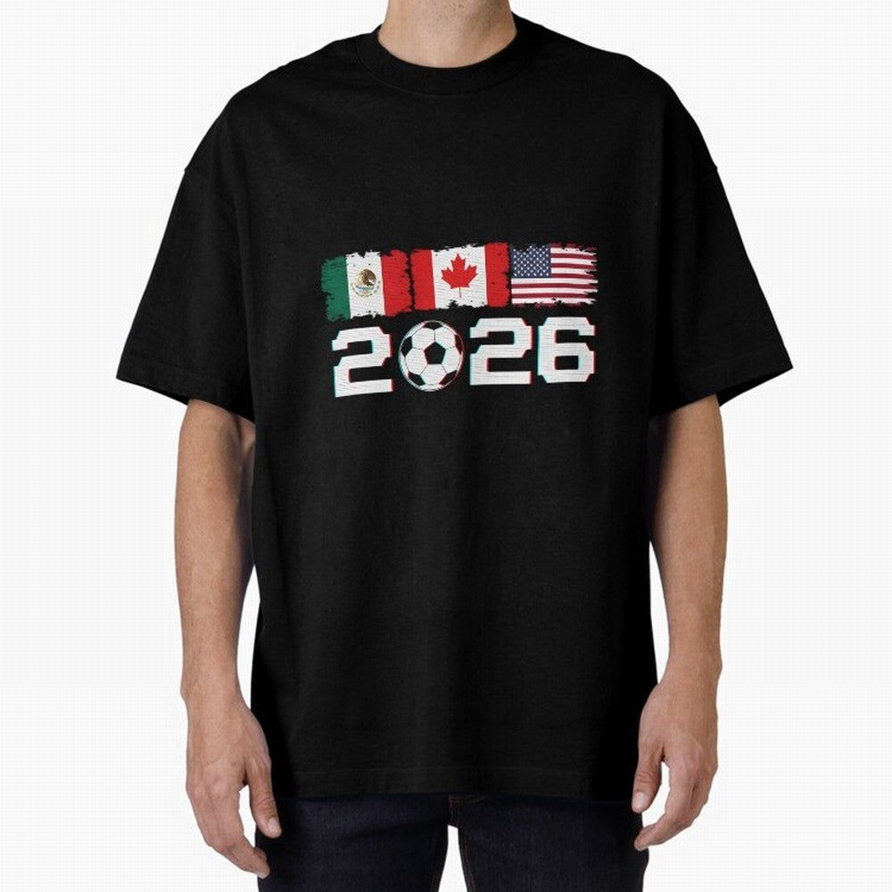 Glitched United 2026 Cup North America Emblem Part Classic T-Shirt Step into Global Football Passion for FIFA World Cup 2026 USA Canada Mexico, Made for Mbappe and Neymar, Spain and Netherlands, Supporter Pride, Iconic Celebrations, Legendary Names