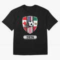 North United America Shield 2026 Cup Classic T-Shirt Enjoy the Biggest Football Party of FIFA World Cup 2026 USA Canada Mexico Spirit, Driven by Argentina, France and Brazil, CR7 and Messi, Worldwide Fan Energy, Dramatic Goals, Stadium Lights and