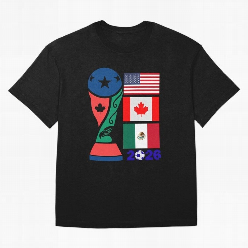 North America Football Unity 2026 Classic T-Shirt Show Championship Spirit for Global Football Passion for FIFA World Cup 2026 Group Stage, with Cristiano Ronaldo, Spain, Worldwide Fan Energy, Dramatic Goals, Stadium Lights and Championship