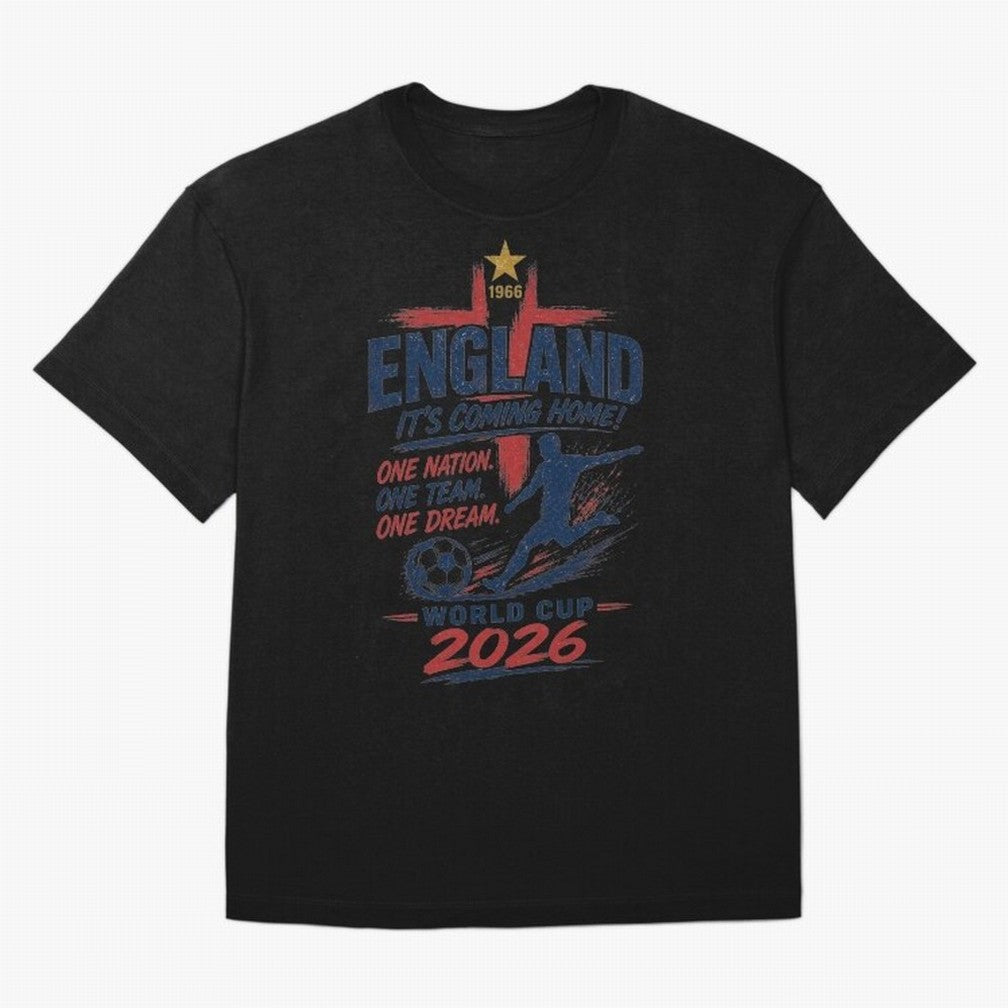 England Fan Art for World Cup 2026 Classic T-Shirt Showcase the FIFA World Cup 2026 USA Canada Mexico Journey through CR7 and Messi Highlights, Germany Pride, Football Passion, Legendary Performances, Festival Vibes and Supporter Community; Created