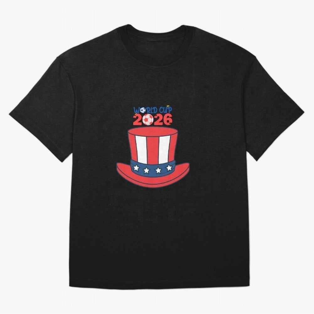 Patriotic Soccer Hat Design for FIFA World Cup 2026 Celebration Classic T-Shirt Keep the Legacy of the FIFA World Cup 2026 Group Stage Journey through Mbappe and Neymar Highlights, Brazil, Portugal and Argentina Pride, Global Supporter Spirit,