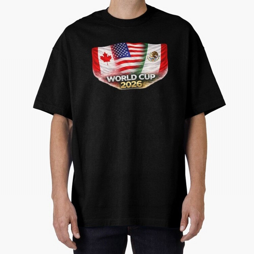 World Cup 2026 North America Flags Design ¨C USA Canada Mexico Soccer Fan Graphic Classic T-Shirt Bring International Match Energy to FIFA World Cup 2026 Celebrating Mbappe, Brazil, Portugal and Argentina Energy, Match Day Excitement, Supporter