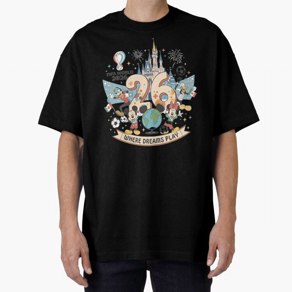 Dreamland Football 26 Shirt | Cute Cartoon Global Celebration Tee Classic T-Shirt Live the Energy of FIFA World Cup 2026 Group Stage with CR7, France and Portugal Energy, Stadium Chants, National Pride, Trophy Dreams and Unforgettable Football