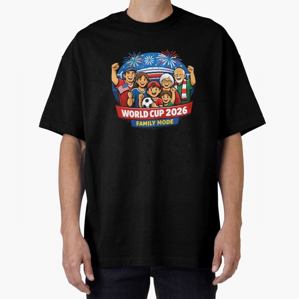 World Cup 2026 Family Mode ¨C Football Fans Celebration Design Classic T-Shirt Honor the Beautiful Game during FIFA World Cup 2026 USA Canada Mexico for Fans of Messi and Cristiano Ronaldo and Spain, Bringing Vintage Soccer Flavor, Modern Football