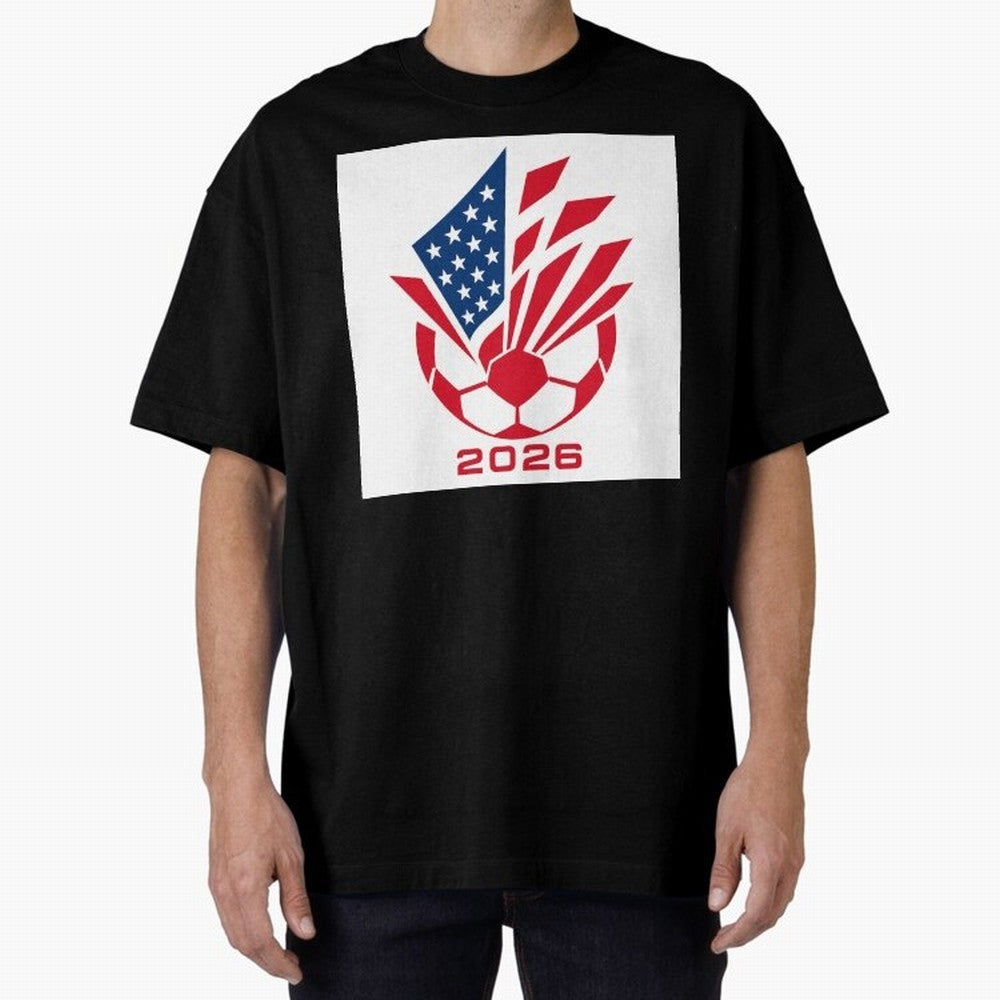 American Soccer 2026 Flag Burst Emblem Classic T-Shirt Share FIFA World Cup 2026 USA Canada Mexico for Fans of CR7 and Argentina, France and Brazil, Bringing Football Festival Excitement, Trophy Ambitions, Country Rivalries and Star Player Buzz;