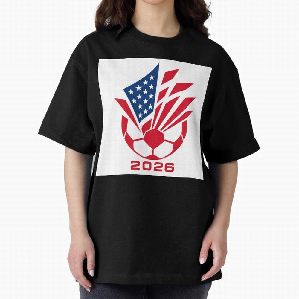 American Soccer 2026 Flag Burst Emblem Classic T-Shirt Share FIFA World Cup 2026 USA Canada Mexico for Fans of CR7 and Argentina, France and Brazil, Bringing Football Festival Excitement, Trophy Ambitions, Country Rivalries and Star Player Buzz;