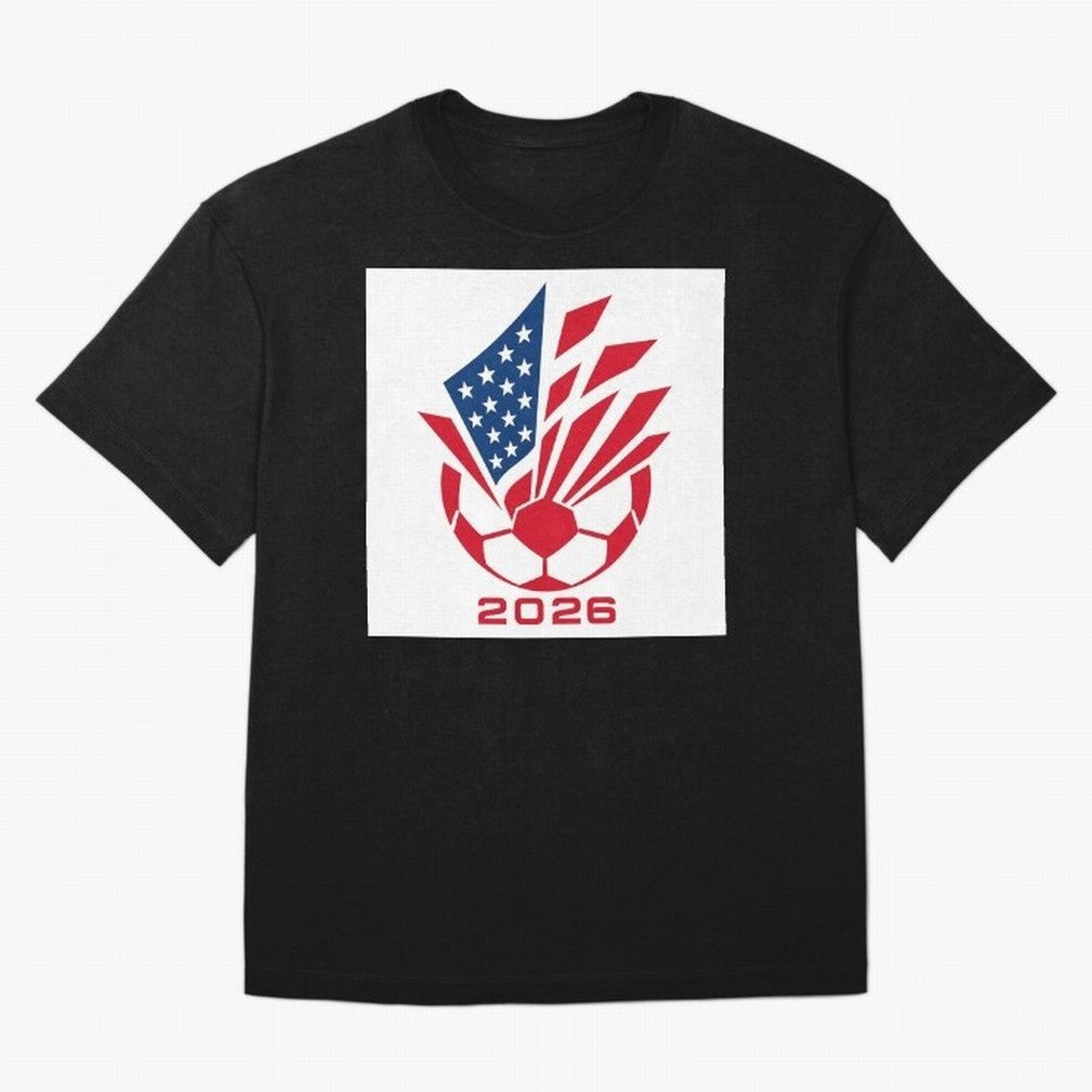 American Soccer 2026 Flag Burst Emblem Classic T-Shirt Share FIFA World Cup 2026 USA Canada Mexico for Fans of CR7 and Argentina, France and Brazil, Bringing Football Festival Excitement, Trophy Ambitions, Country Rivalries and Star Player Buzz;