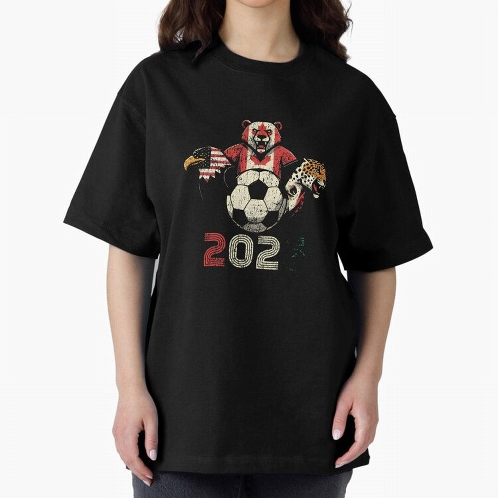 United 2026 Soccer Mascots North America Tournament T-Shirt_83157189 Classic T-Shirt Bring Stadium Energy to FIFA World Cup 2026 for Fans of CR7 and Argentina and Brazil, Bringing Sports Nostalgia, International Competition, Famous Players and