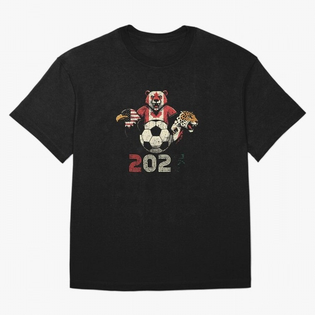 United 2026 Soccer Mascots North America Tournament T-Shirt_83157189 Classic T-Shirt Bring Stadium Energy to FIFA World Cup 2026 for Fans of CR7 and Argentina and Brazil, Bringing Sports Nostalgia, International Competition, Famous Players and
