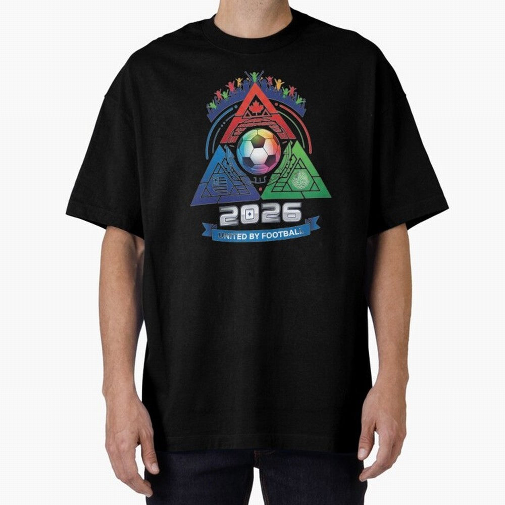 Triangular United by Football World Cup 2026 Emblem Classic T-Shirt Show Your Love for FIFA World Cup 2026 Spirit, with Portugal, Spain and Germany, Messi, CR7 and Mbappe, Stadium Chants, National Pride, Trophy Dreams and Unforgettable Football
