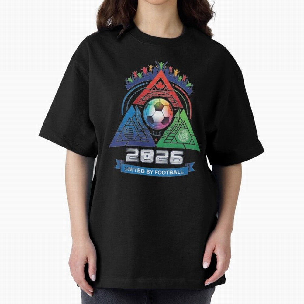 Triangular United by Football World Cup 2026 Emblem Classic T-Shirt Show Your Love for FIFA World Cup 2026 Spirit, with Portugal, Spain and Germany, Messi, CR7 and Mbappe, Stadium Chants, National Pride, Trophy Dreams and Unforgettable Football