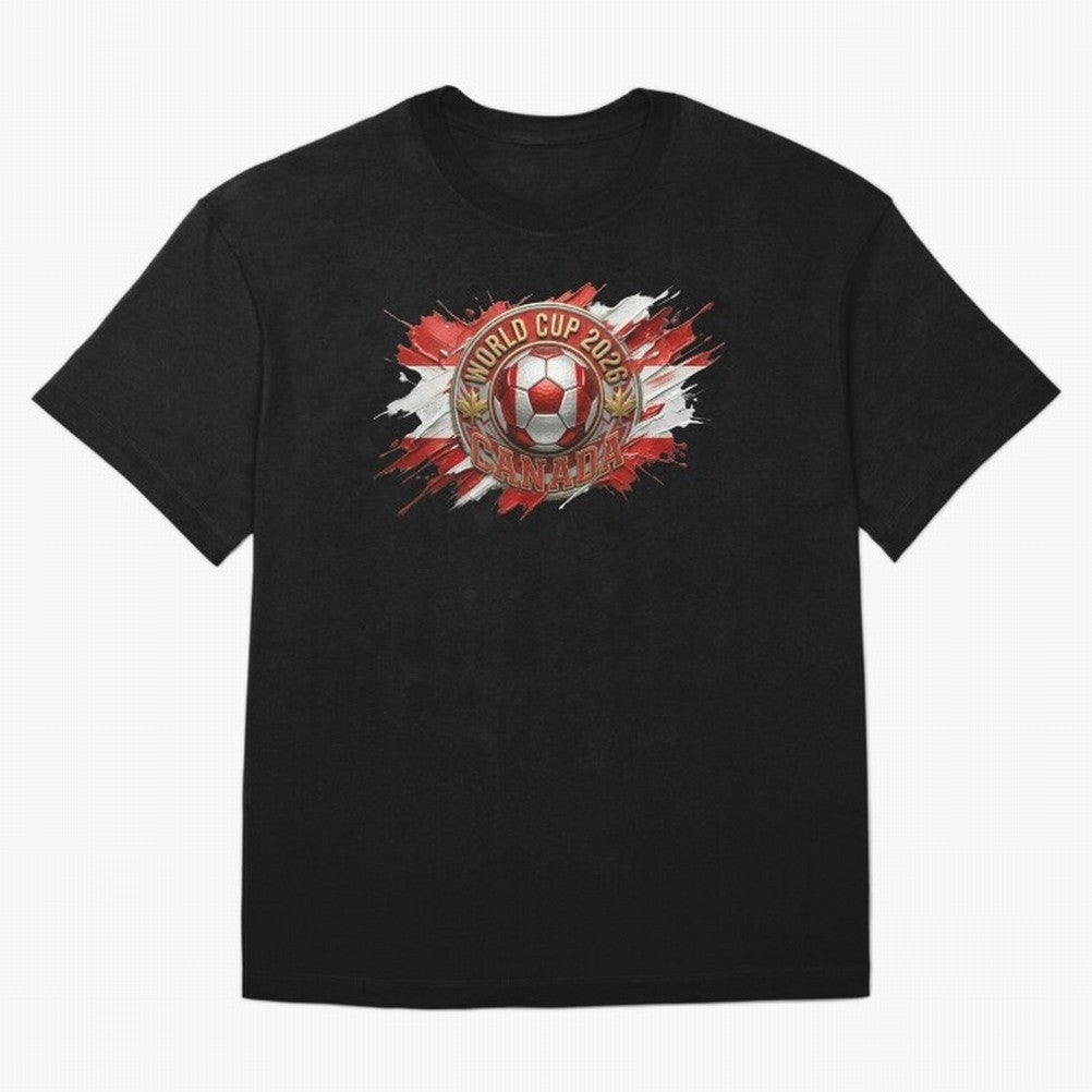 World Cup 2026 Canada Soccer Ball Paint Splash Classic T-Shirt Upgrade Match Day Hype around FIFA World Cup 2026 Group Stage, Haaland, England, Retro Football Energy, Iconic Rivalries, Trophy Chase Drama and Stadium Atmosphere; Built for Supporters