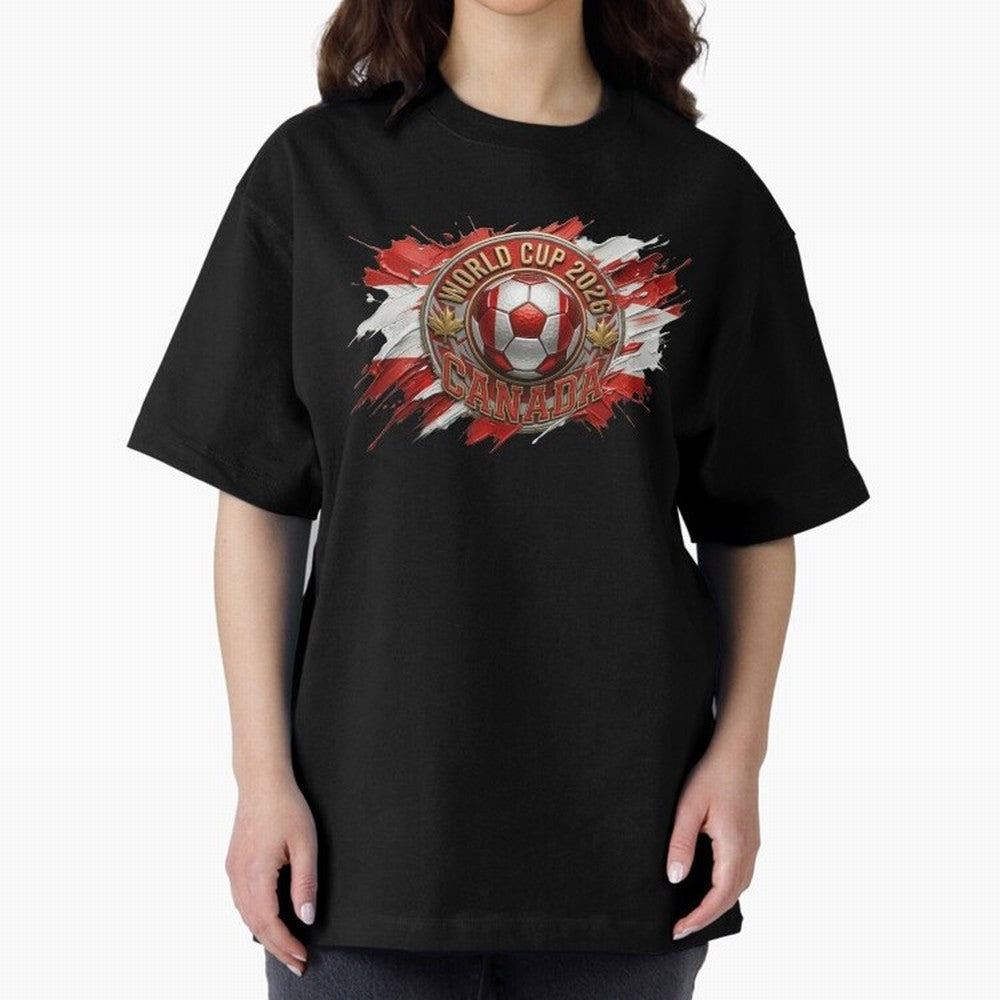 World Cup 2026 Canada Soccer Ball Paint Splash Classic T-Shirt Upgrade Match Day Hype around FIFA World Cup 2026 Group Stage, Haaland, England, Retro Football Energy, Iconic Rivalries, Trophy Chase Drama and Stadium Atmosphere; Built for Supporters