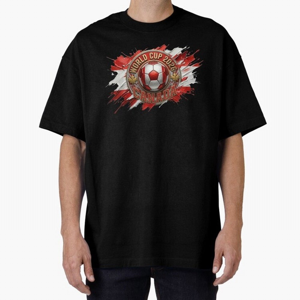 World Cup 2026 Canada Soccer Ball Paint Splash Classic T-Shirt Upgrade Match Day Hype around FIFA World Cup 2026 Group Stage, Haaland, England, Retro Football Energy, Iconic Rivalries, Trophy Chase Drama and Stadium Atmosphere; Built for Supporters