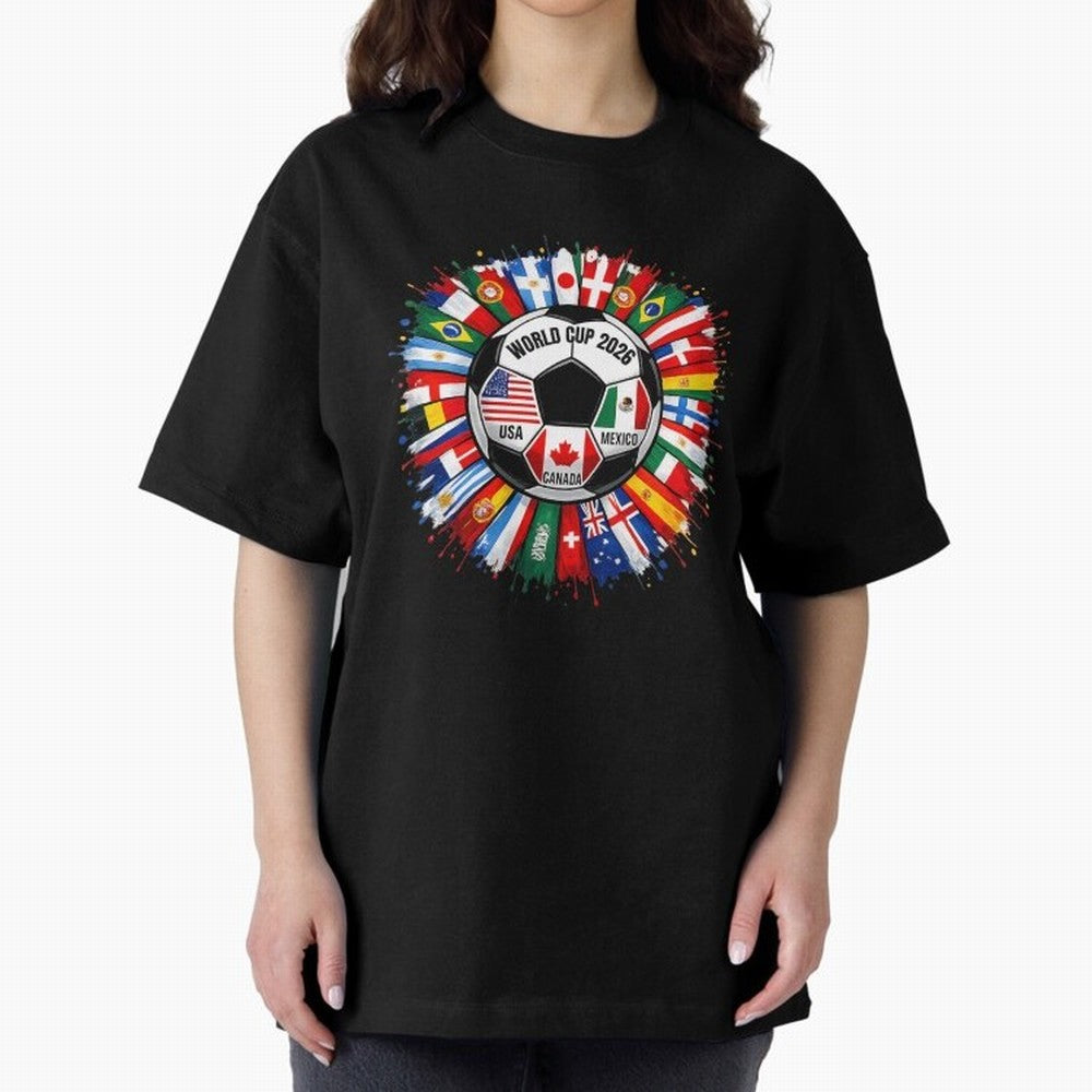 World Cup 2026 Shirt Soccer Tournament Fan Design International Flags Football Graphic Tee Sports Lover Gift Classic T-Shirt Join Supporters Worldwide for FIFA World Cup 2026 USA Canada Mexico Spirit, Built around England, Cristiano Ronaldo,