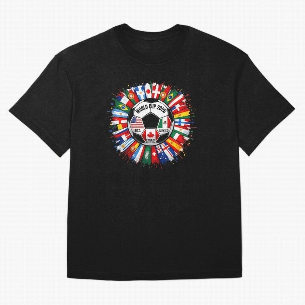 World Cup 2026 Shirt Soccer Tournament Fan Design International Flags Football Graphic Tee Sports Lover Gift Classic T-Shirt Join Supporters Worldwide for FIFA World Cup 2026 USA Canada Mexico Spirit, Built around England, Cristiano Ronaldo,