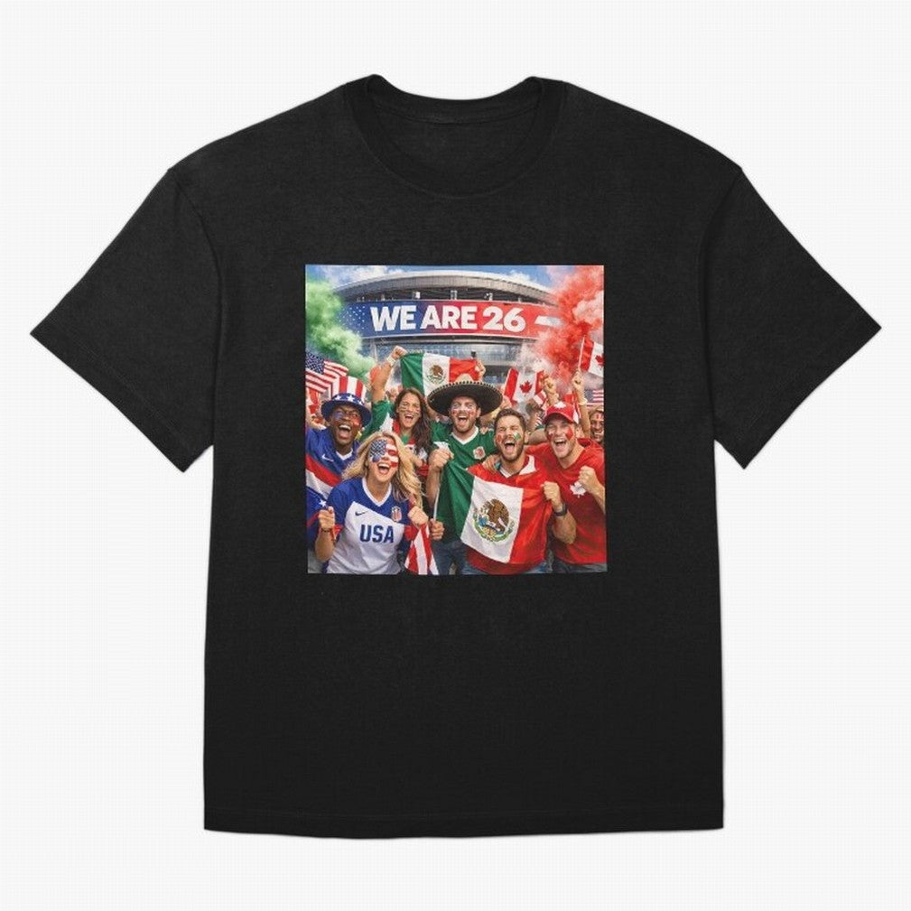 2026 FIFA World Cup Celebration Classic T-Shirt Carry FIFA World Cup 2026 USA Canada Mexico for Fans of Messi and Cristiano Ronaldo and Brazil, Bringing Worldwide Fan Energy, Dramatic Goals, Stadium Lights and Championship Celebrations; Made for