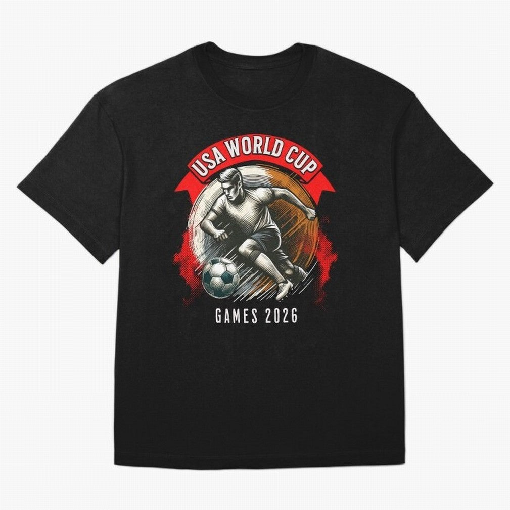 USA World Cup Classic T-Shirt Celebrate Supporters United by Global Football Passion for FIFA World Cup 2026 USA Canada Mexico, Filled with Mbappe, Germany, Worldwide Fan Energy, Dramatic Goals, Stadium Lights and Championship Celebrations; Ideal