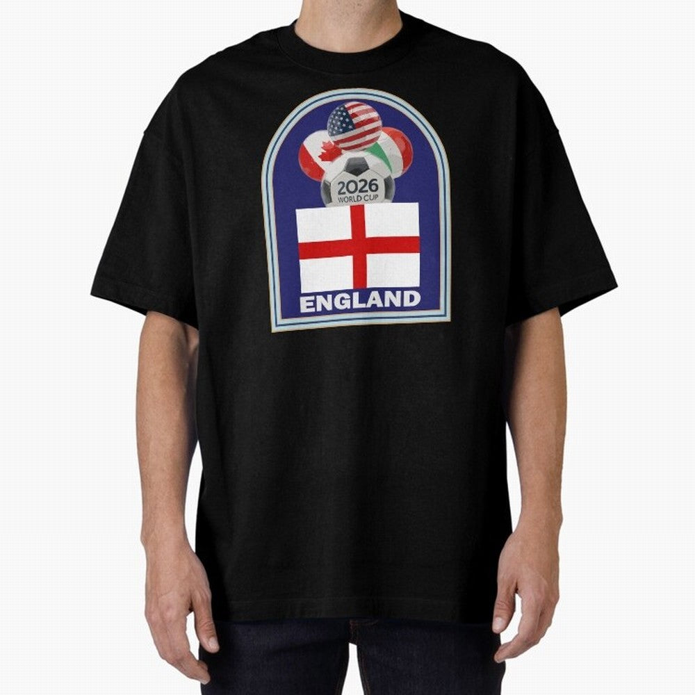 England 2026 Soccer T-shirt Classic T-Shirt Support the Legends of Global Football Passion for FIFA World Cup 2026 Group Stage, Centered on Cristiano Ronaldo, Haaland and CR7, England and Germany, Championship Spirit, Famous Goals, Roaring Crowds