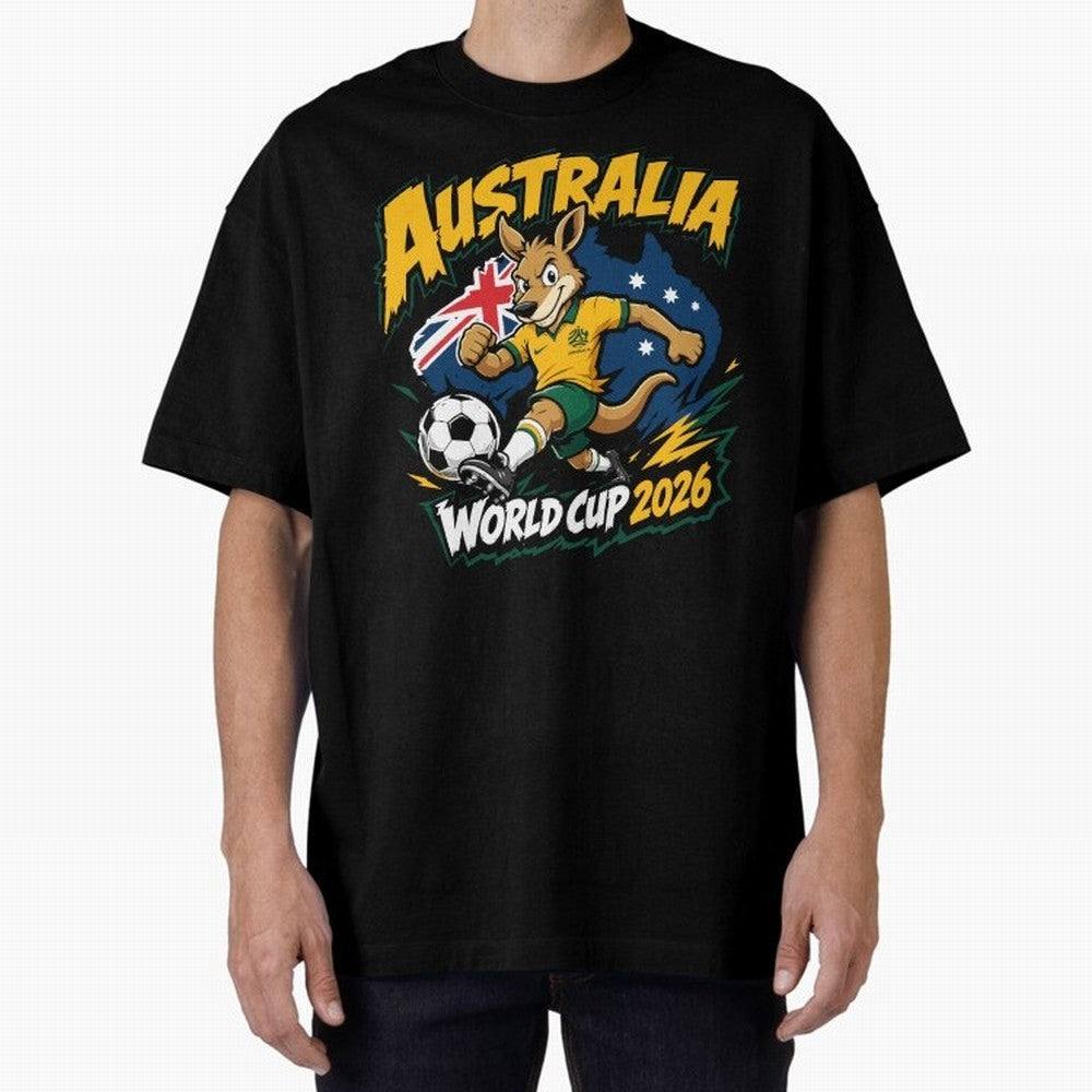 Australia World Cup 2026 Soccer Kangaroo Fan Design Classic T-Shirt Honor the Football Icons of the FIFA World Cup 2026 Journey through Messi, CR7 and Mbappe Highlights, Argentina and Brazil Pride, Supporter Pride, Iconic Celebrations, Legendary