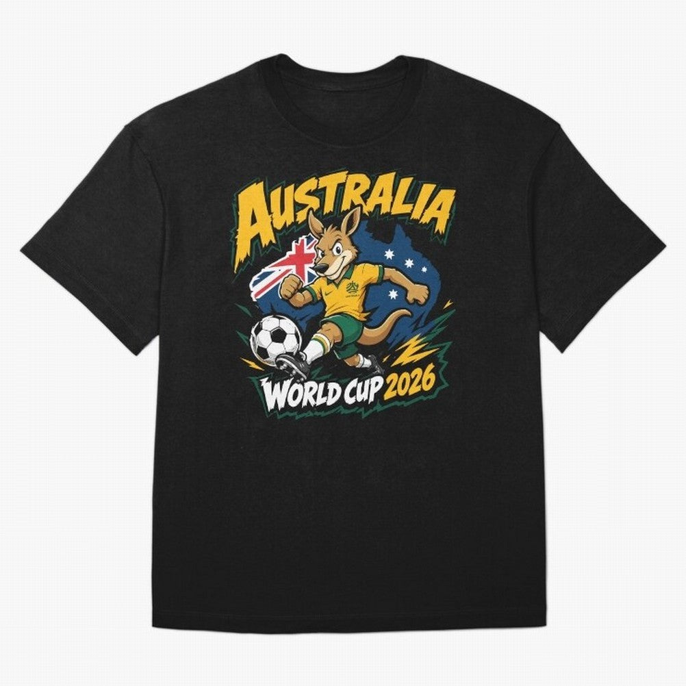 Australia World Cup 2026 Soccer Kangaroo Fan Design Classic T-Shirt Honor the Football Icons of the FIFA World Cup 2026 Journey through Messi, CR7 and Mbappe Highlights, Argentina and Brazil Pride, Supporter Pride, Iconic Celebrations, Legendary