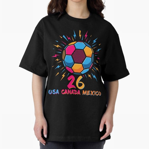 2026 Colorful Soccer Ball USA Canada Mexico 26 Classic T-Shirt Honor Champions and Dreams in the FIFA World Cup 2026 Group Stage Journey through Messi, CR7 and Mbappe Highlights, Germany Pride, Classic Soccer Heritage, Championship Pressure, Fan